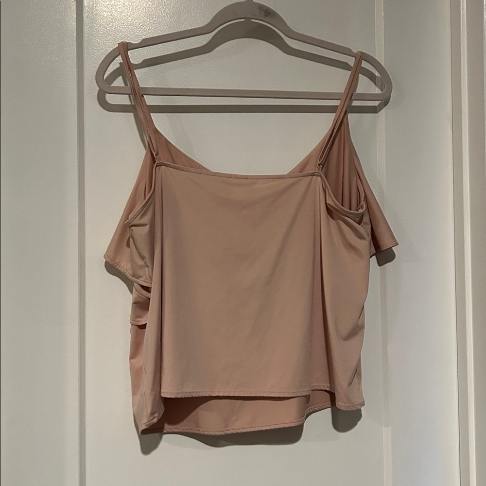 H&M Tan Ruffle Blouse - Picture 2 of 2